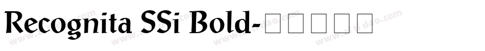 Recognita SSi Bold字体转换